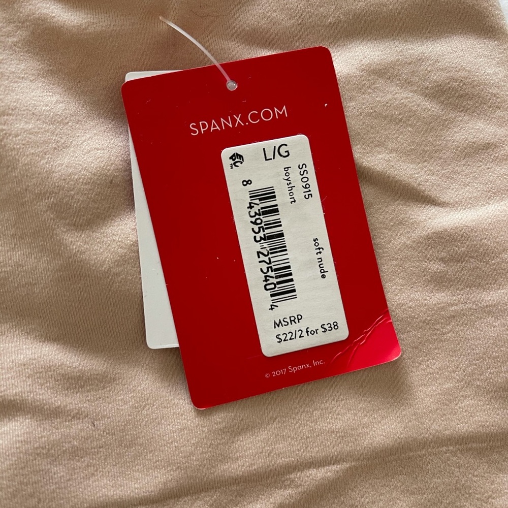 Spanx shapewear boyshort, nude, sz L, NWT